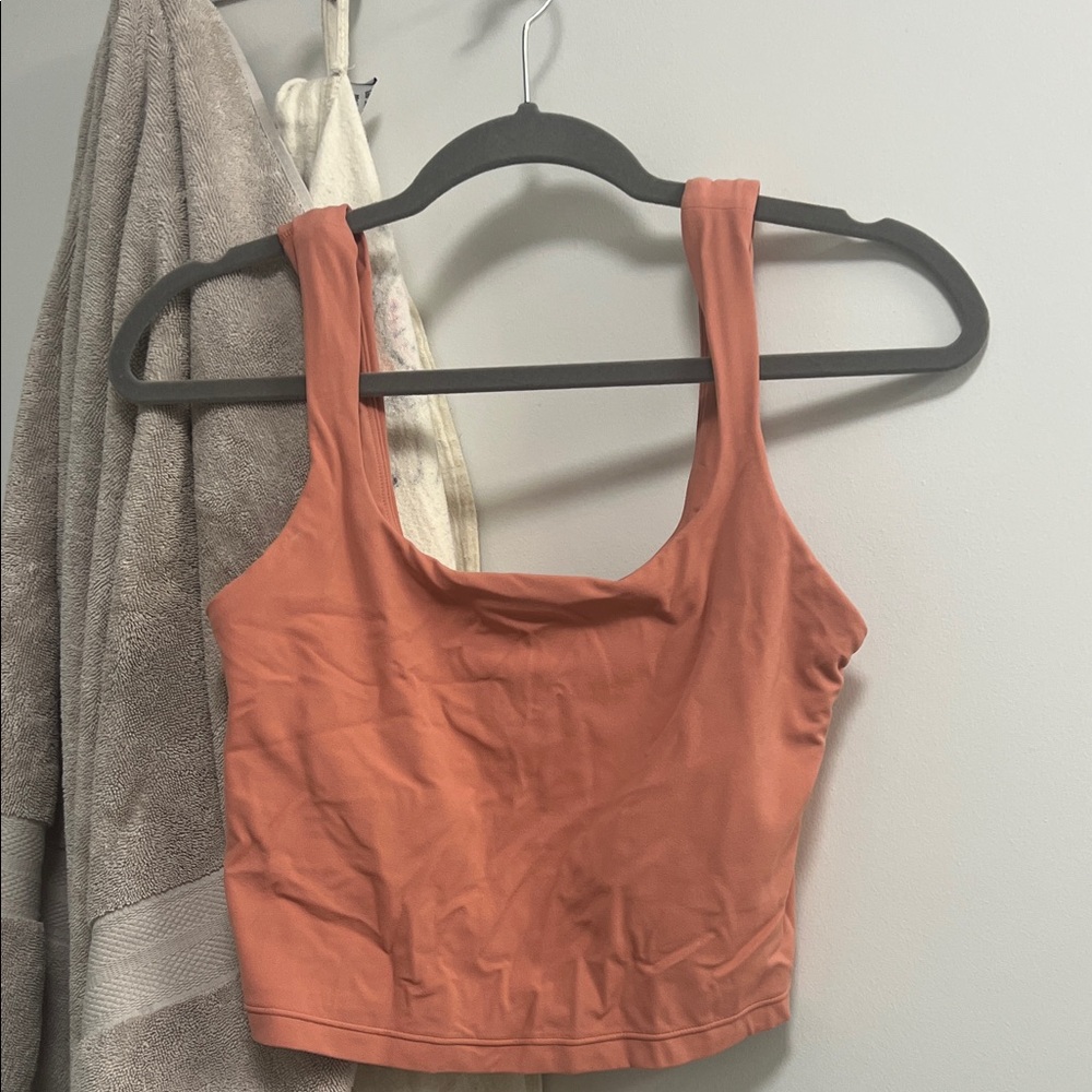 Athleta Transcend Coral Crop Top, bra top